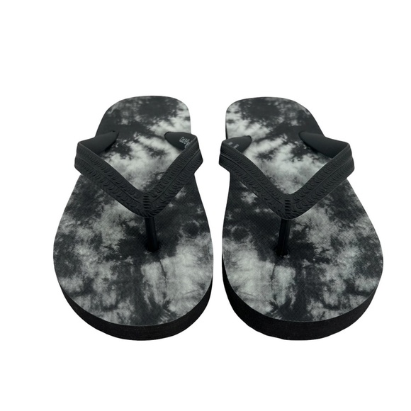 Cat & Jack Black Tie Dye Thong Flip Flop Sandals Size Small Kid's - Picture 4 of 7